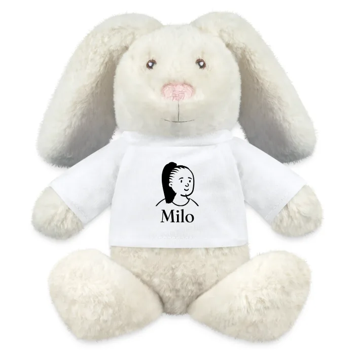 Peluche lapin personnalisée au prénom Milo