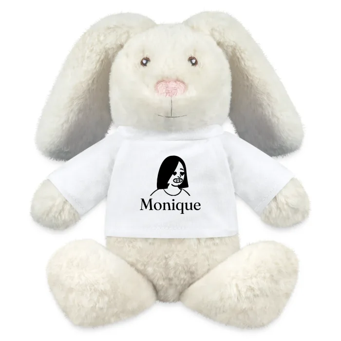 Peluche lapin personnalisée au prénom Monique