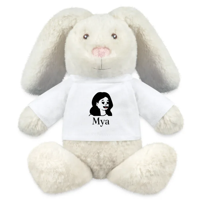 Peluche lapin personnalisée au prénom Mya
