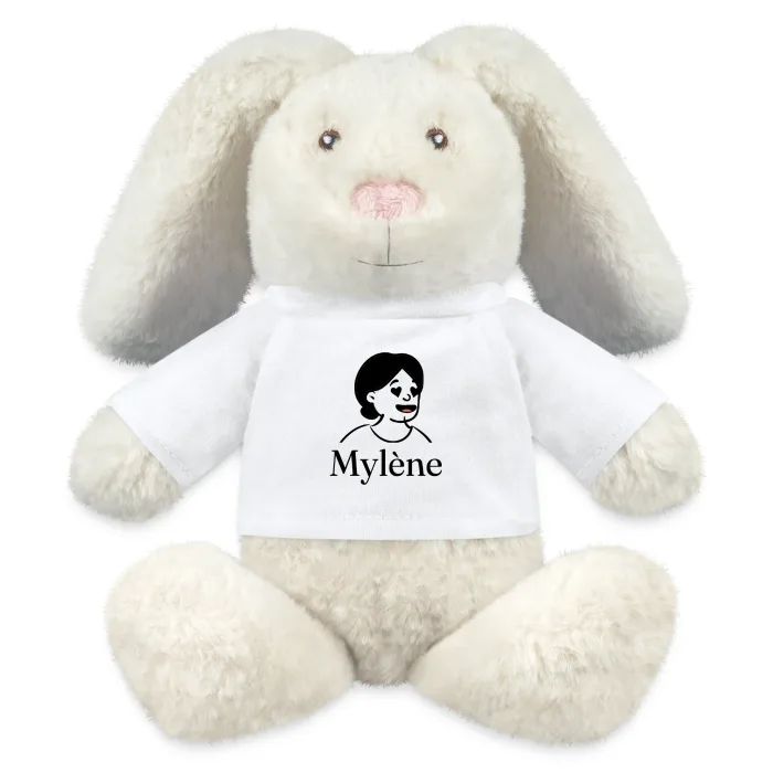 Peluche lapin personnalisée au prénom Mylène