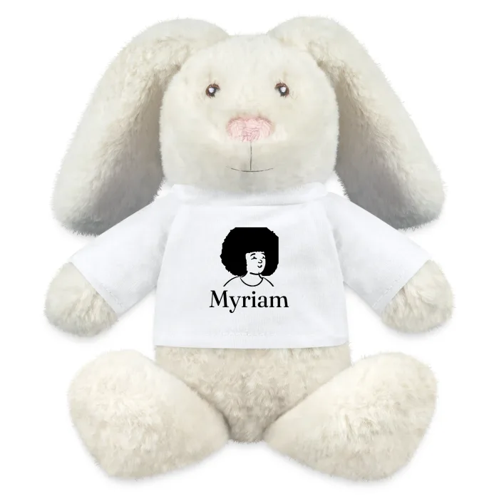 Peluche lapin personnalisée au prénom Myriam