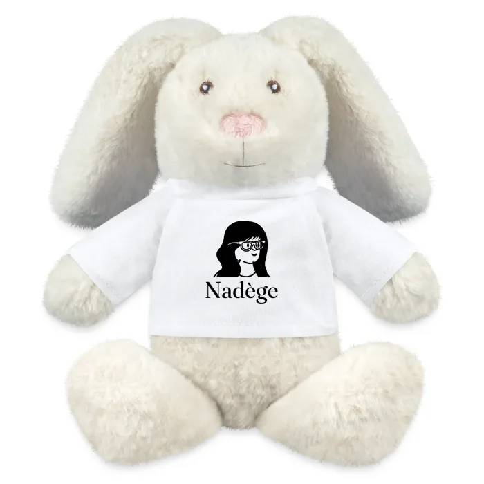 Peluche lapin personnalisée au prénom Nadège