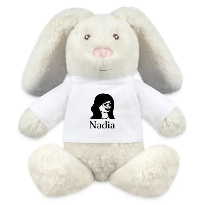 Peluche lapin personnalisée au prénom Nadia