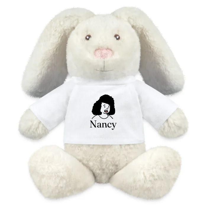Peluche lapin personnalisée au prénom Nancy