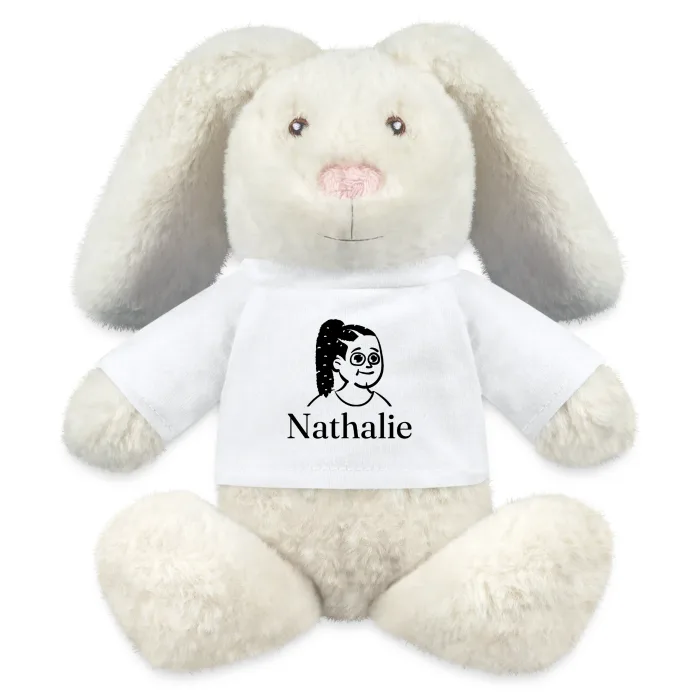 Peluche lapin personnalisée au prénom Nathalie