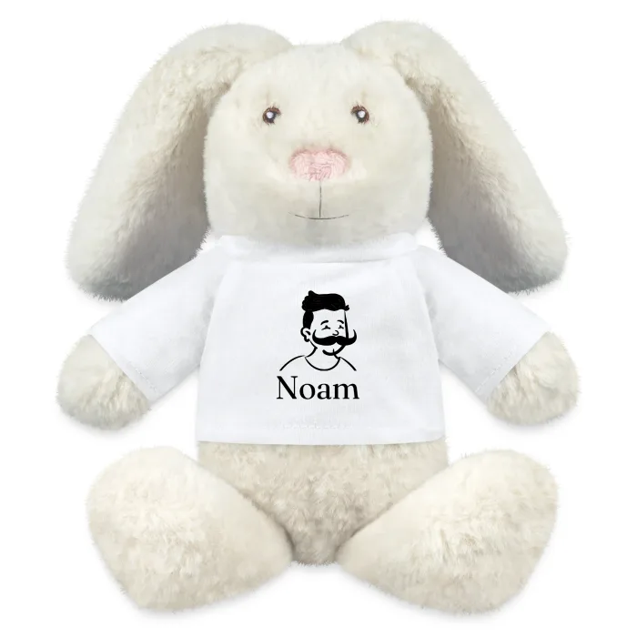 Peluche lapin personnalisée au prénom Noam