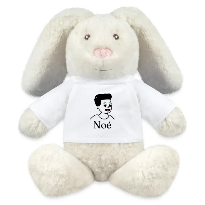 Peluche lapin personnalisée au prénom Noé