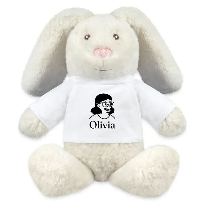 Peluche lapin personnalisée au prénom Olivia