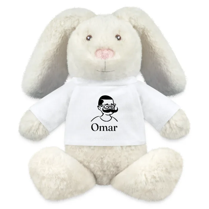 Peluche lapin personnalisée au prénom Omar