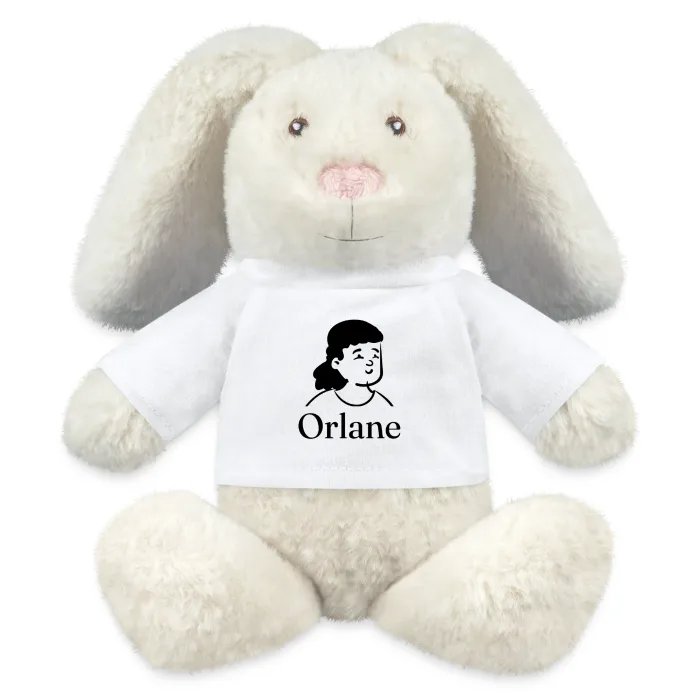 Peluche lapin personnalisée au prénom Orlane