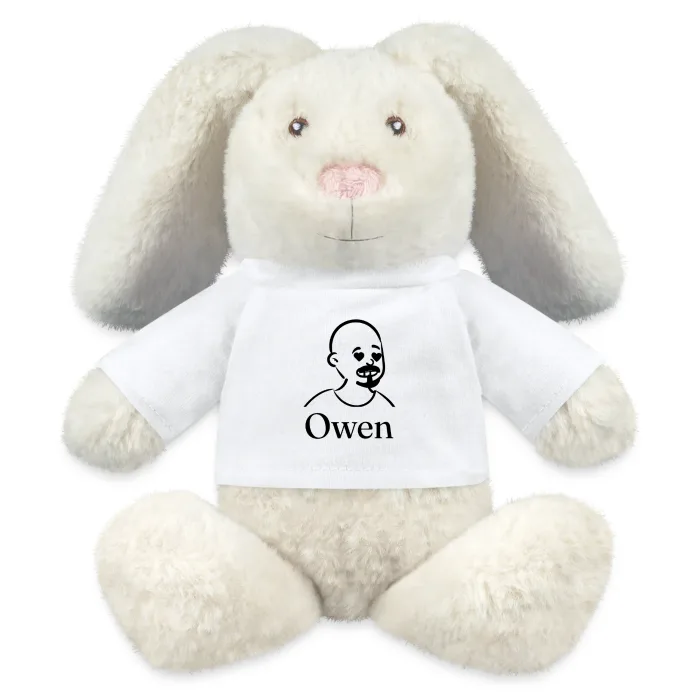 Peluche lapin personnalisée au prénom Owen
