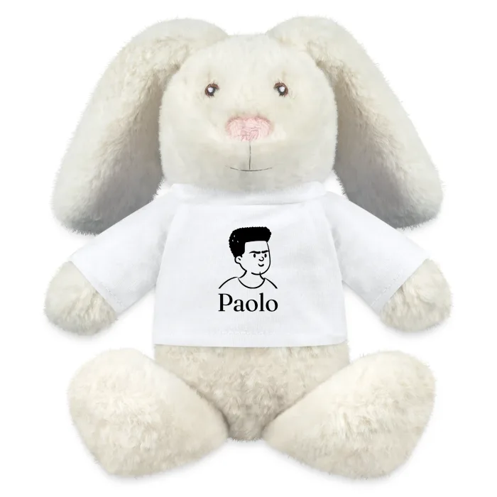 Peluche lapin personnalisée au prénom Paolo