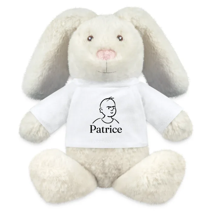 Peluche lapin personnalisée au prénom Patrice