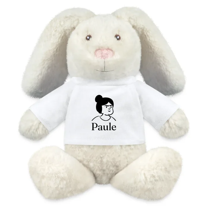 Peluche lapin personnalisée au prénom Paule