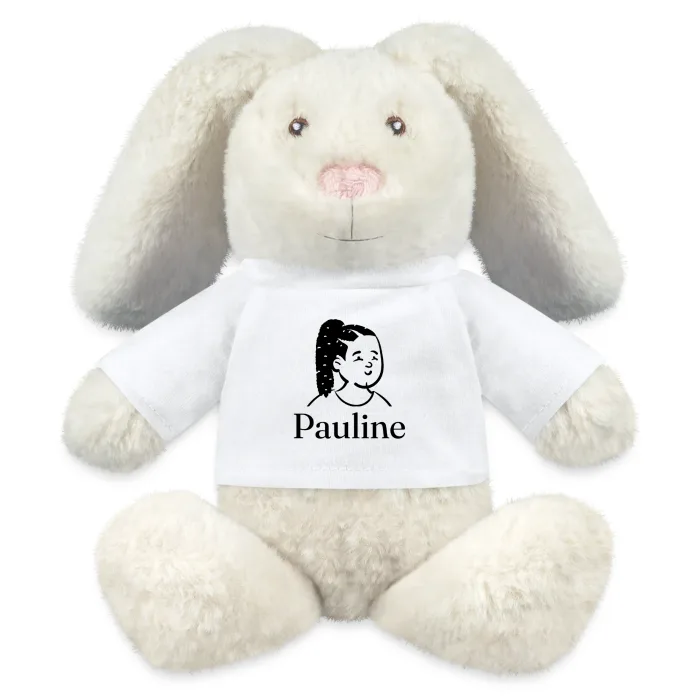 Peluche lapin personnalisée au prénom Pauline