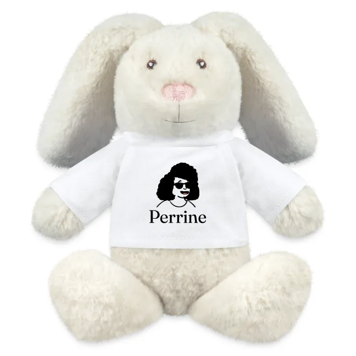 Peluche lapin personnalisée au prénom Perrine