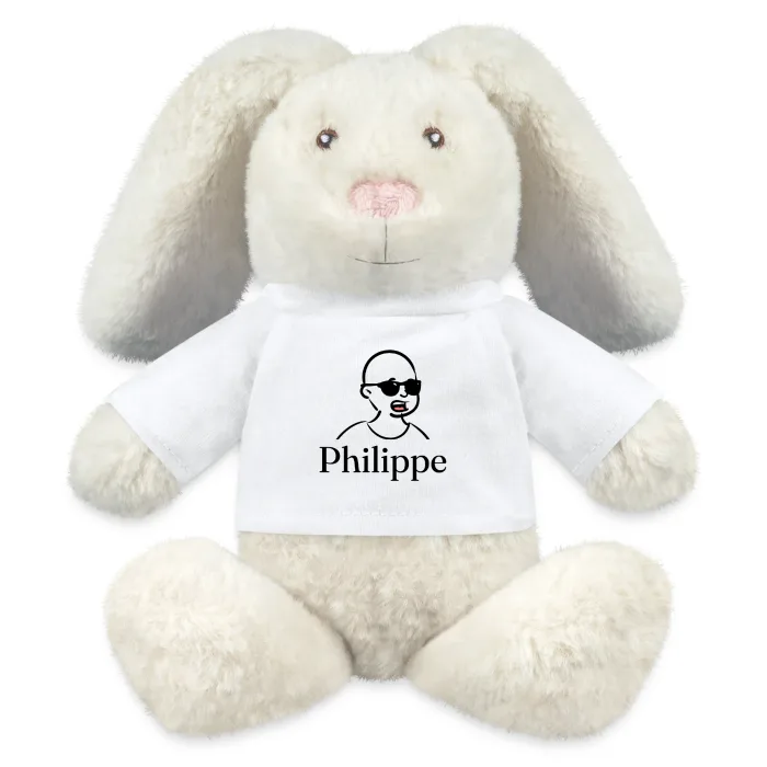 Peluche lapin personnalisée au prénom Philippe