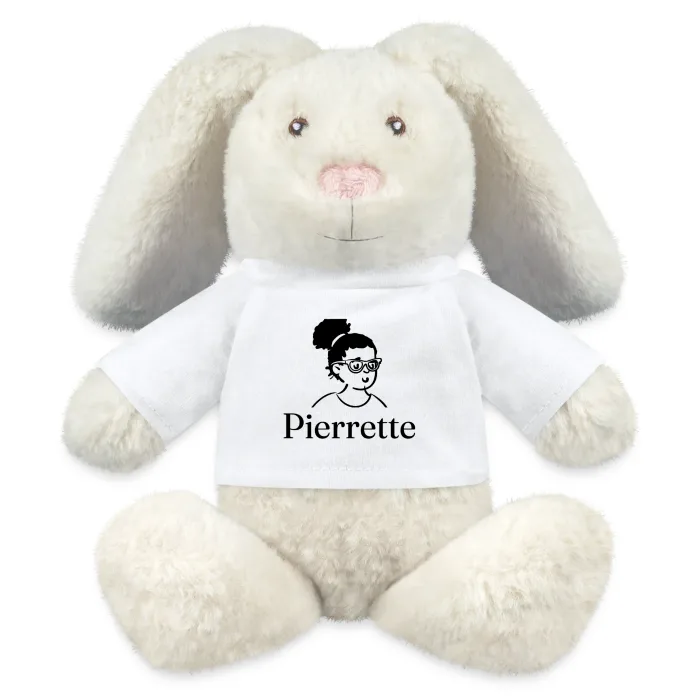 Peluche lapin personnalisée au prénom Pierrette