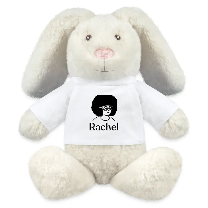 Peluche lapin personnalisée au prénom Rachel