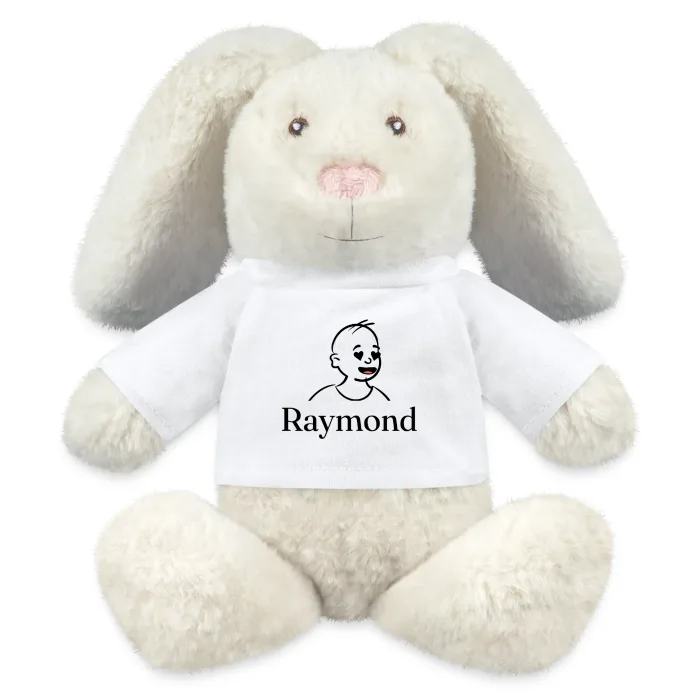 Peluche lapin personnalisée au prénom Raymond
