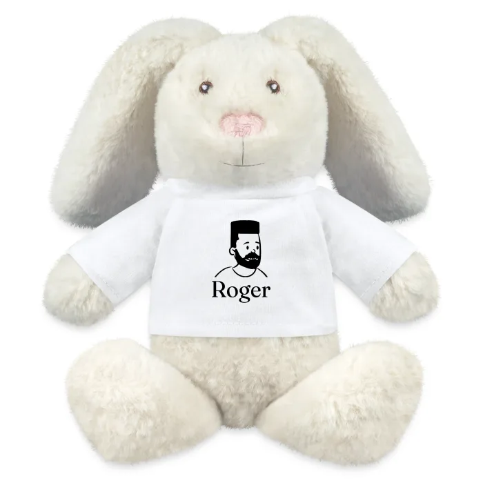 Peluche lapin personnalisée au prénom Roger