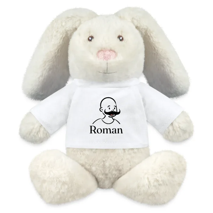 Peluche lapin personnalisée au prénom Roman