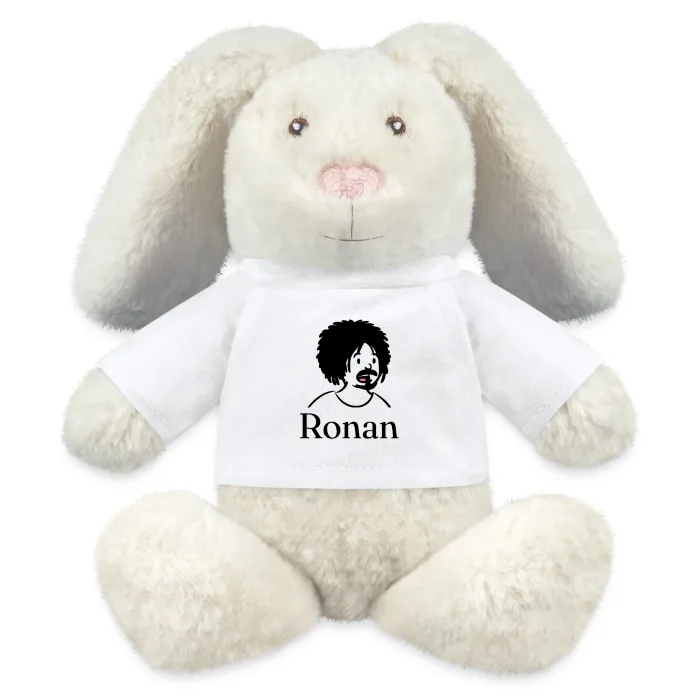 Peluche lapin personnalisée au prénom Ronan
