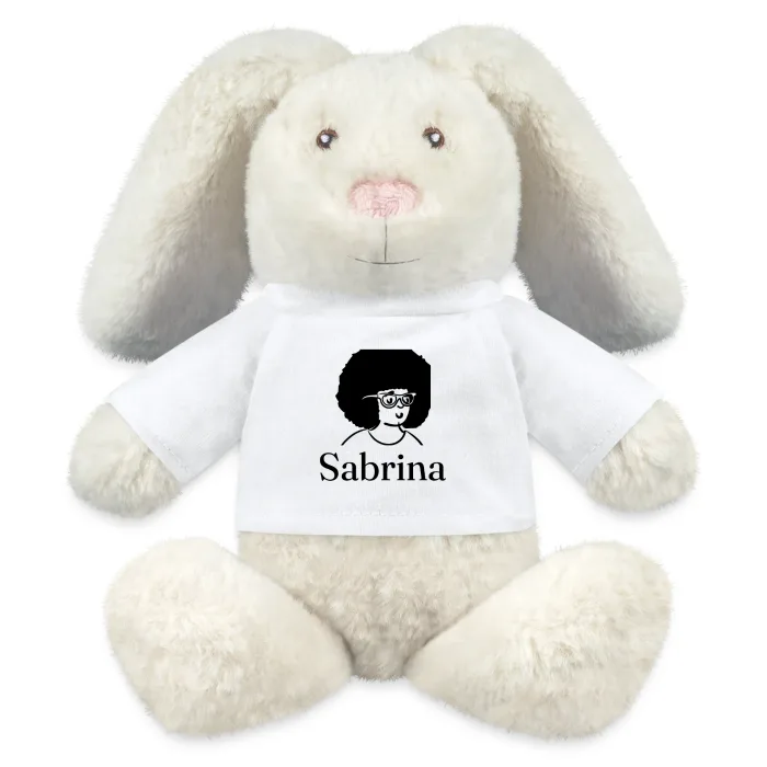 Peluche lapin personnalisée au prénom Sabrina
