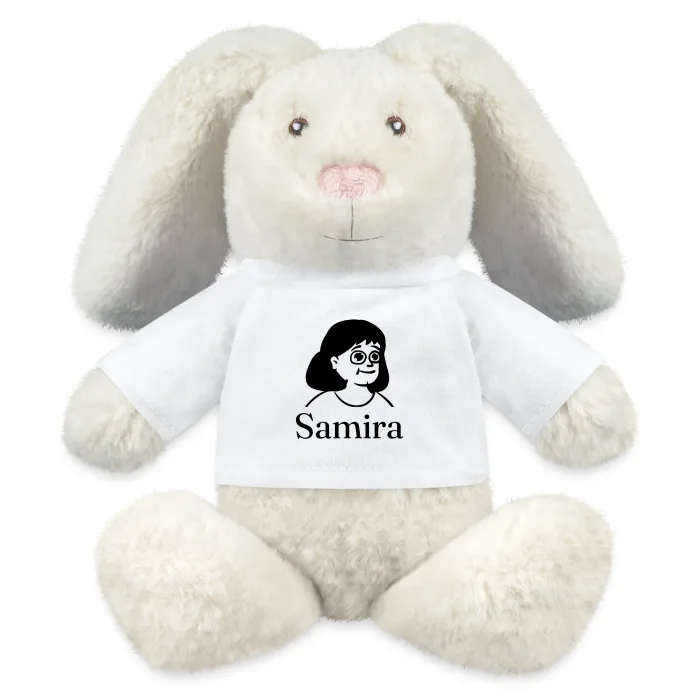 Peluche lapin personnalisée au prénom Samira