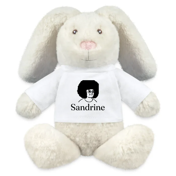 Peluche lapin personnalisée au prénom Sandrine