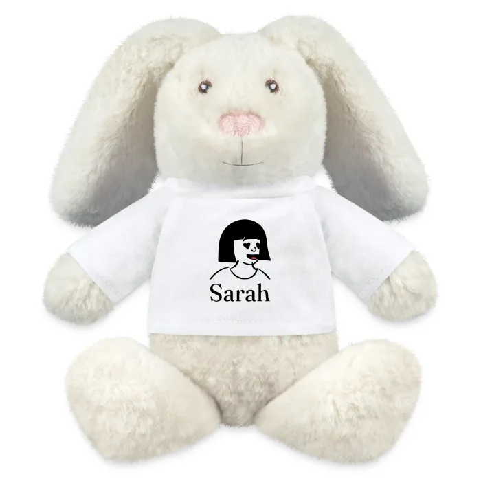 Peluche lapin personnalisée au prénom Sarah