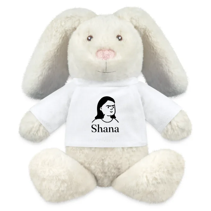 Peluche lapin personnalisée au prénom Shana