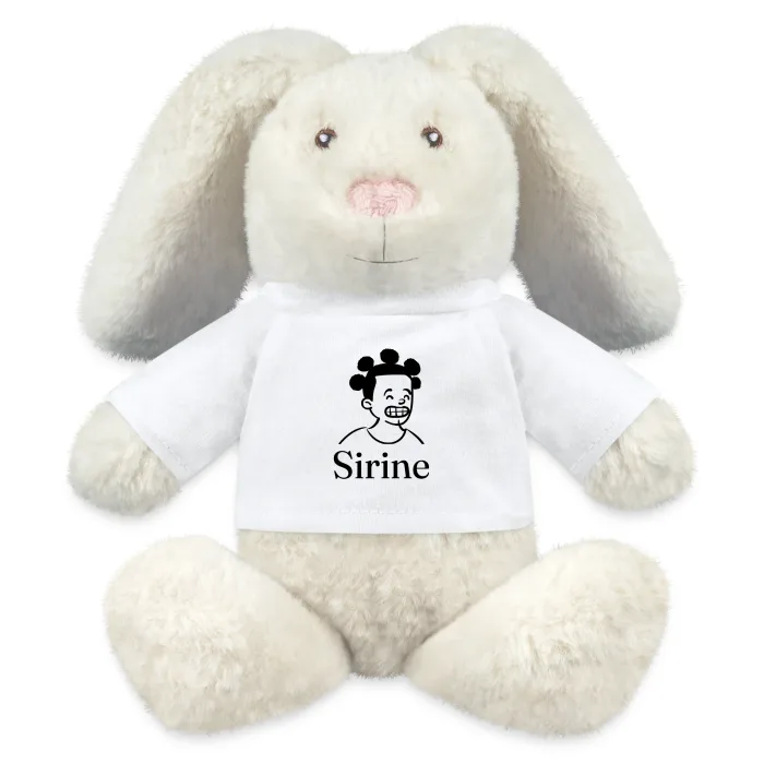 Peluche lapin personnalisée au prénom Sirine