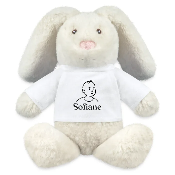 Peluche lapin personnalisée au prénom Sofiane