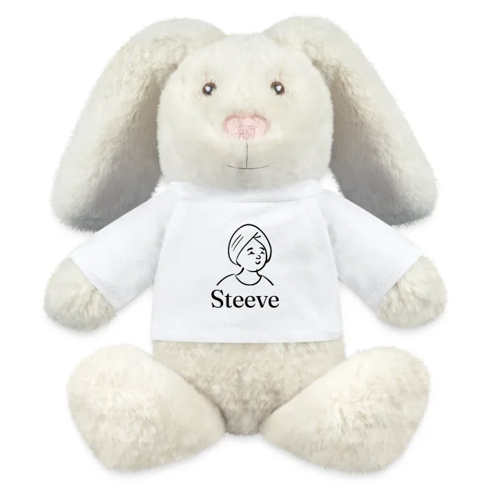 Peluche lapin personnalisée au prénom Steeve