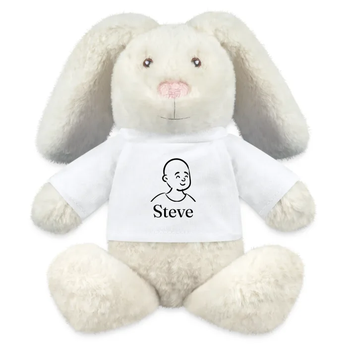 Peluche lapin personnalisée au prénom Steve