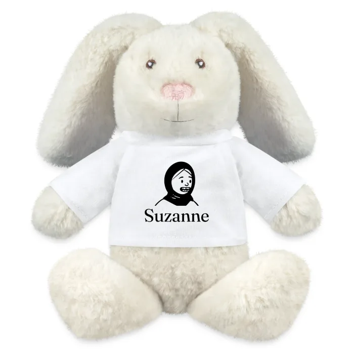 Peluche lapin personnalisée au prénom Suzanne
