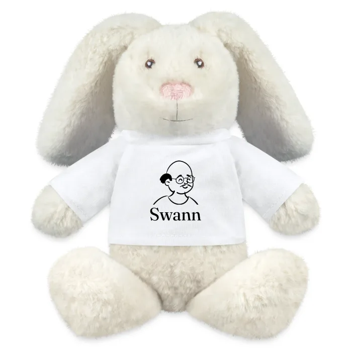 Peluche lapin personnalisée au prénom Swann
