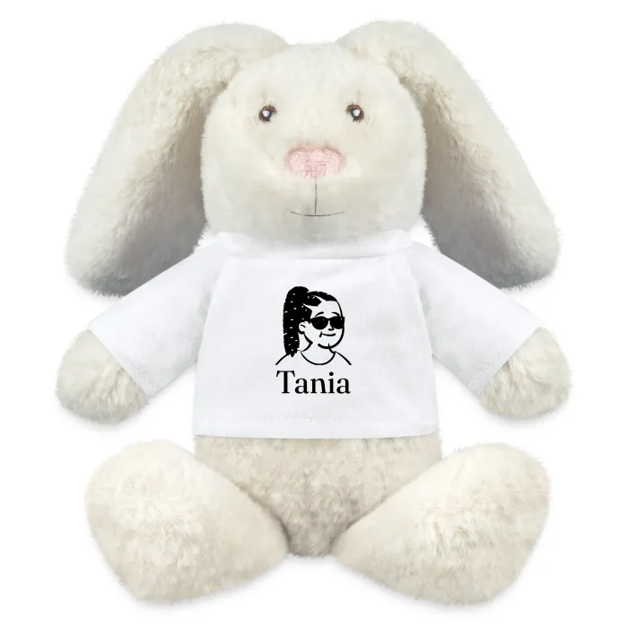 Peluche lapin personnalisée au prénom Tania