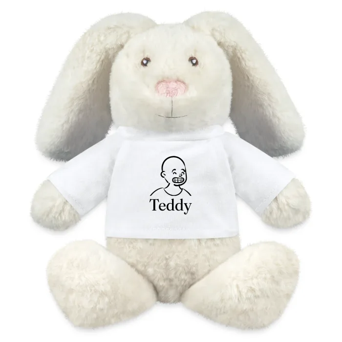 Peluche lapin personnalisée au prénom Teddy