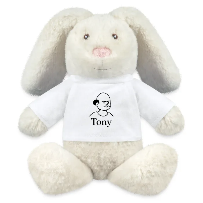 Peluche lapin personnalisée au prénom Tony