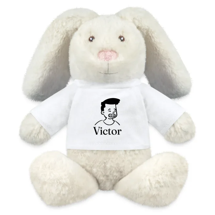 Peluche lapin personnalisée au prénom Victor