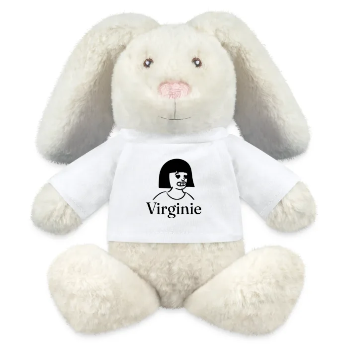 Peluche lapin personnalisée au prénom Virginie