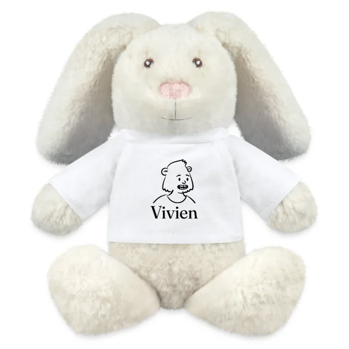 Peluche lapin personnalisée au prénom Vivien