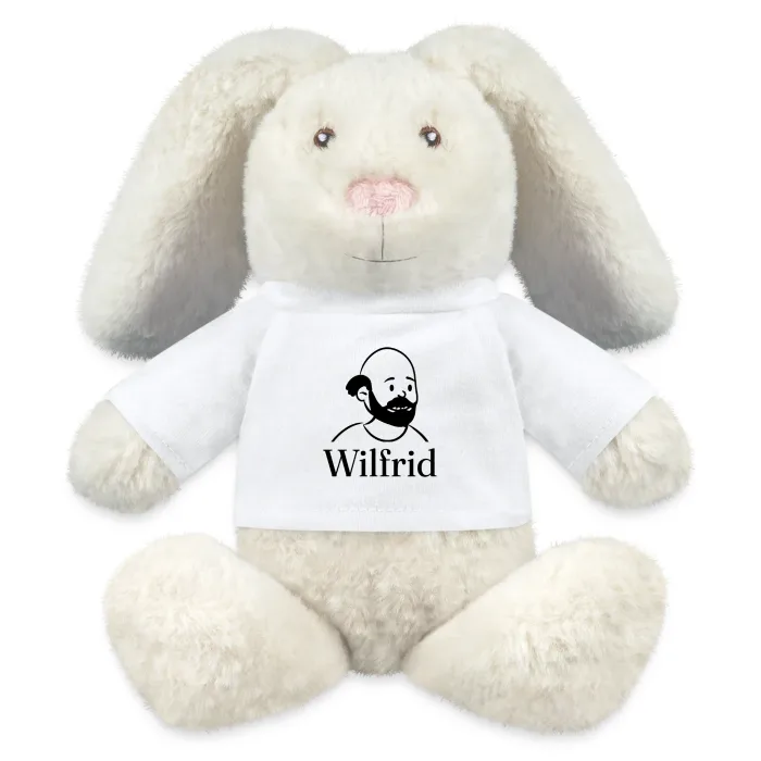 Peluche lapin personnalisée au prénom Wilfrid
