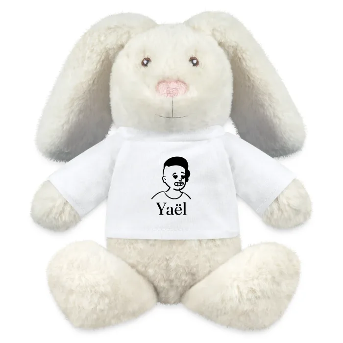 Peluche lapin personnalisée au prénom Yaël