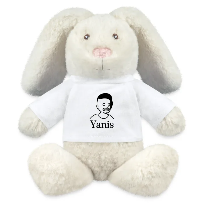 Peluche lapin personnalisée au prénom Yanis
