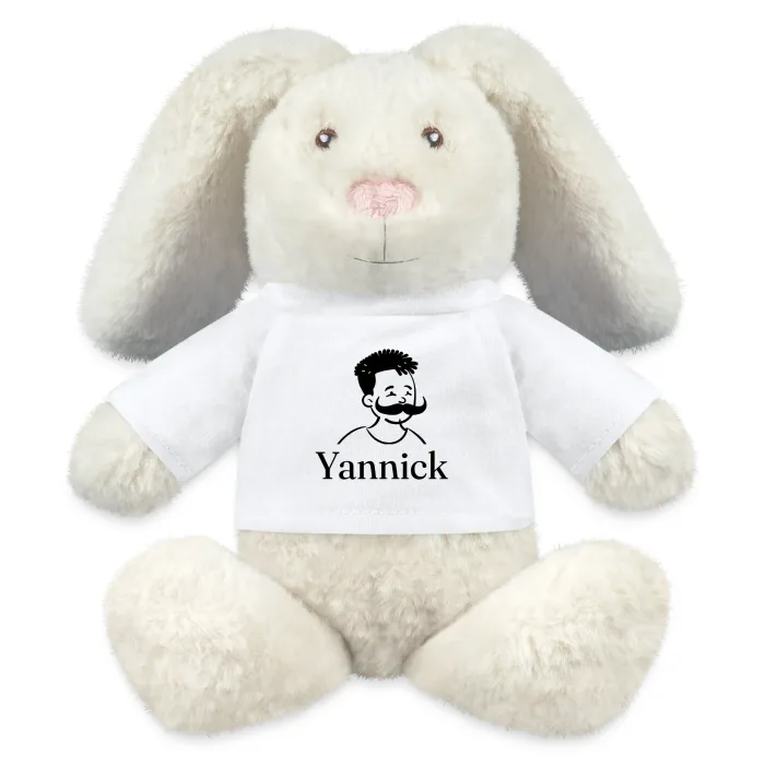 Peluche lapin personnalisée au prénom Yannick