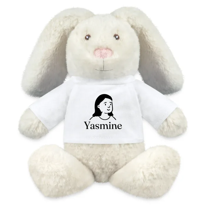 Peluche lapin personnalisée au prénom Yasmine