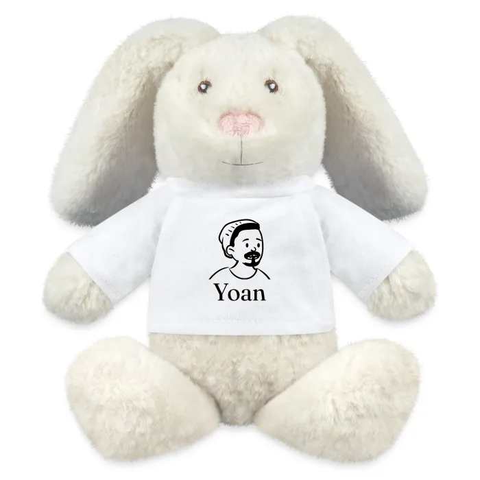 Peluche lapin personnalisée au prénom Yoan